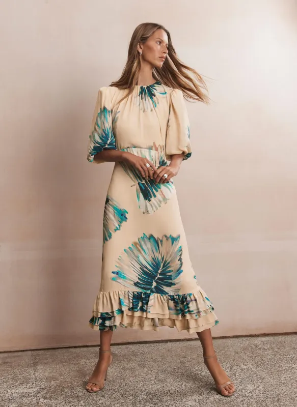 Palm Print Midi Dress sold by Mint Velvet