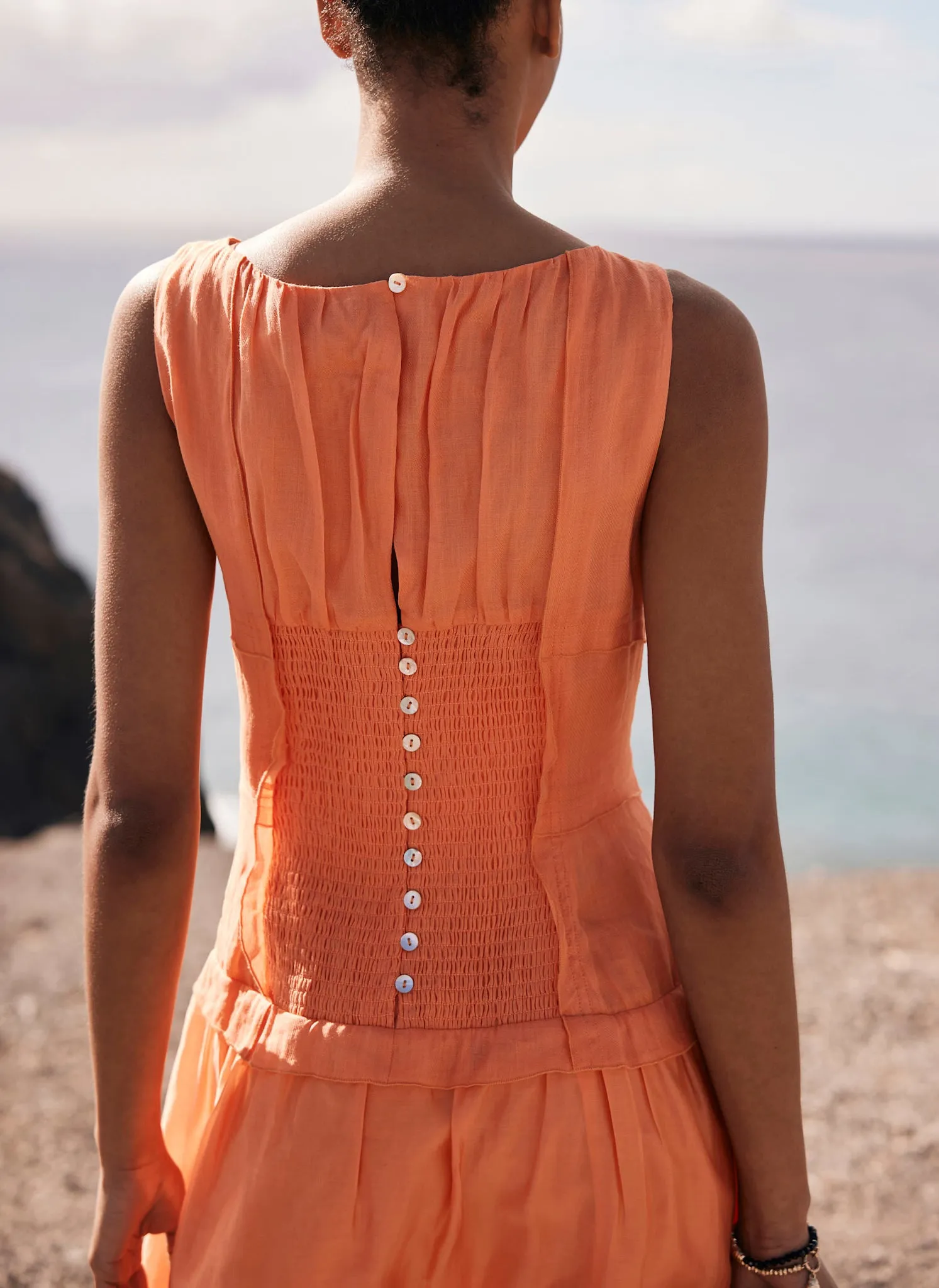 Orange Drop Waist Midi Dress sold by Mint Velvet product image thumbnail 4