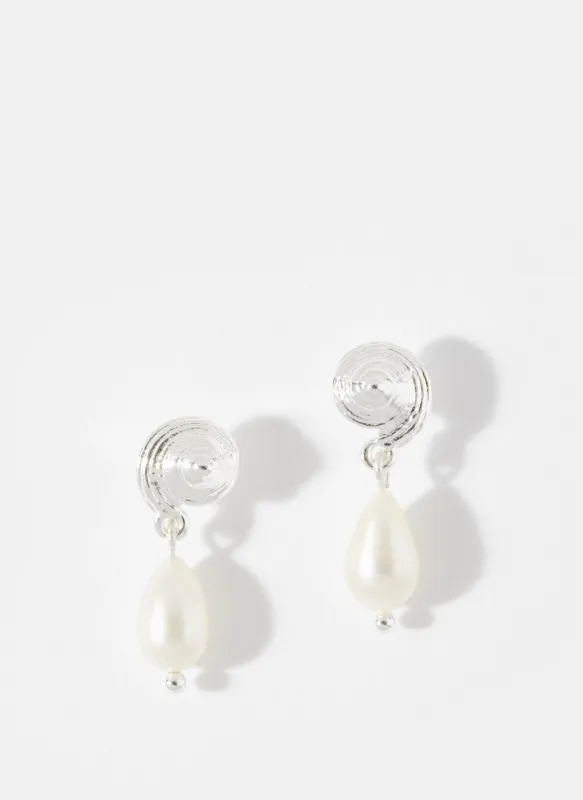 Silver Plated Pearl Earrings sold by Mint Velvet