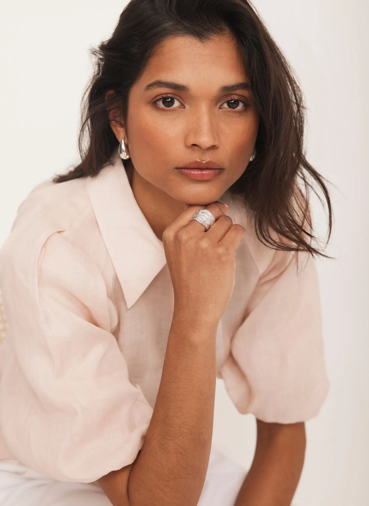 Pink Puff Sleeve Shirt sold by Mint Velvet product image thumbnail 3