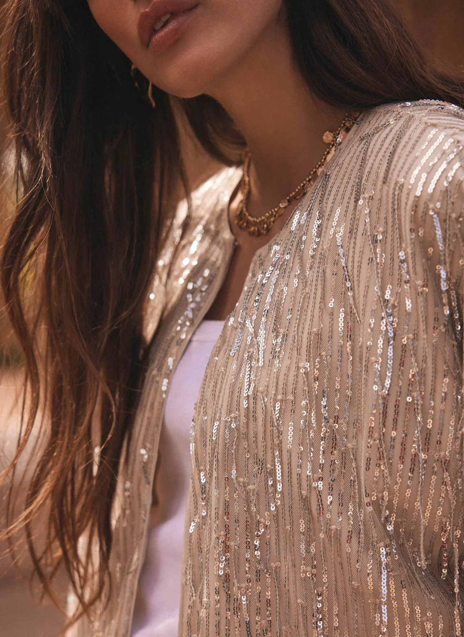Silver Embellished Sequin Jacket sold by Mint Velvet product image thumbnail 5