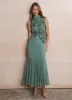 Teal Embroidered Applique Maxi Dress sold by Mint Velvet