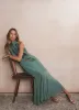 Teal Embroidered Applique Maxi Dress sold by Mint Velvet