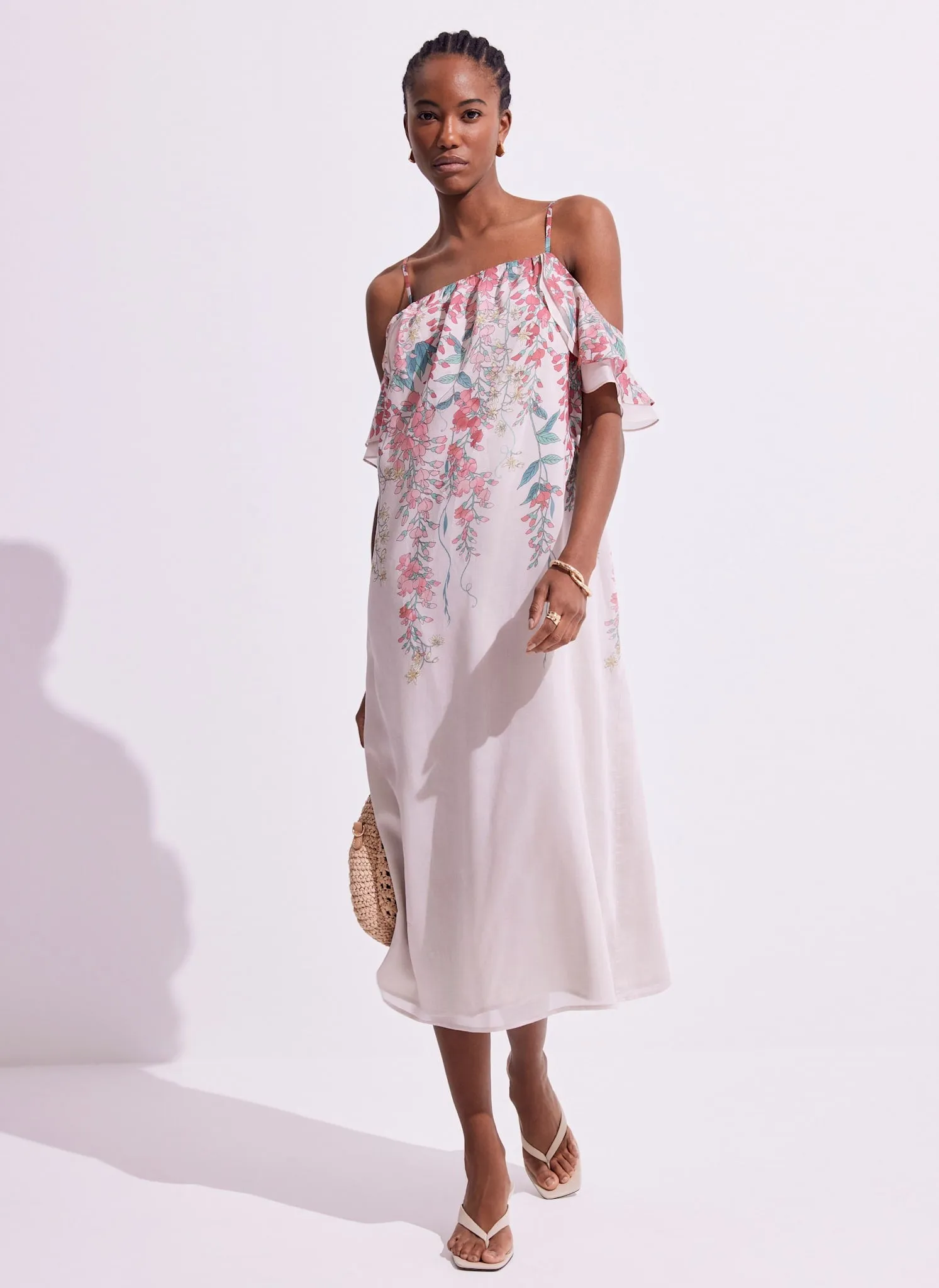Pink Floral Print Midi Dress sold by Mint Velvet product image thumbnail 2