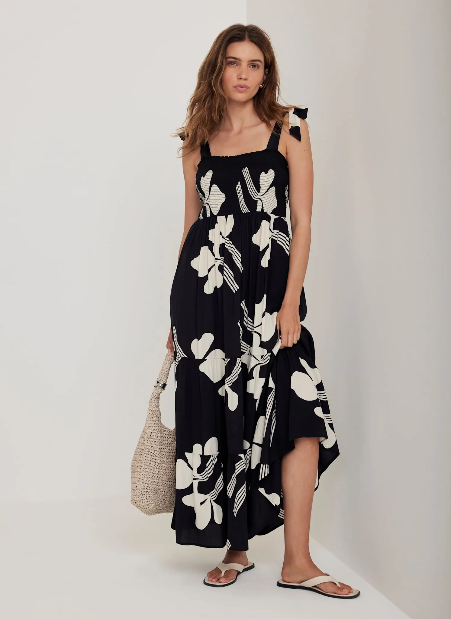 Black Floral Print Maxi Dress sold by Mint Velvet product image thumbnail 5
