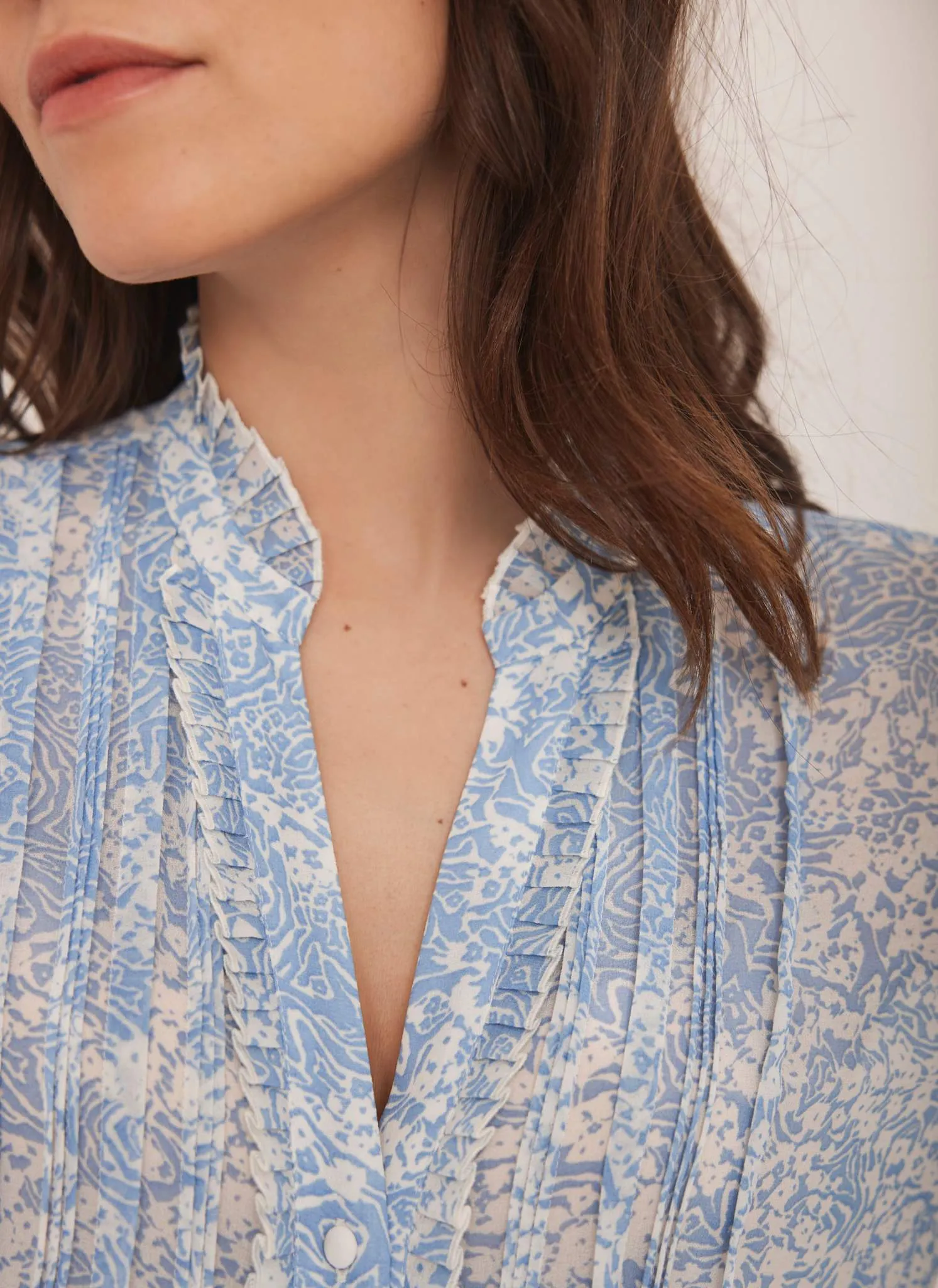 Blue Floral Print Blouse sold by Mint Velvet product image thumbnail 4