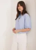 Blue Stripe Polka Heart Puff Sleeve Shirt sold by Mint Velvet