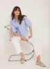 Blue Stripe Polka Heart Puff Sleeve Shirt sold by Mint Velvet