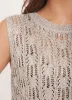 Silver Metallic Knit Tank Top sold by Mint Velvet