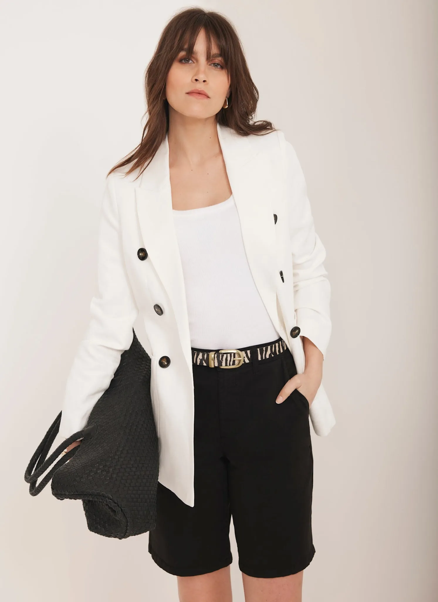 Black Tailored Chino Long Shorts sold by Mint Velvet product image thumbnail 4