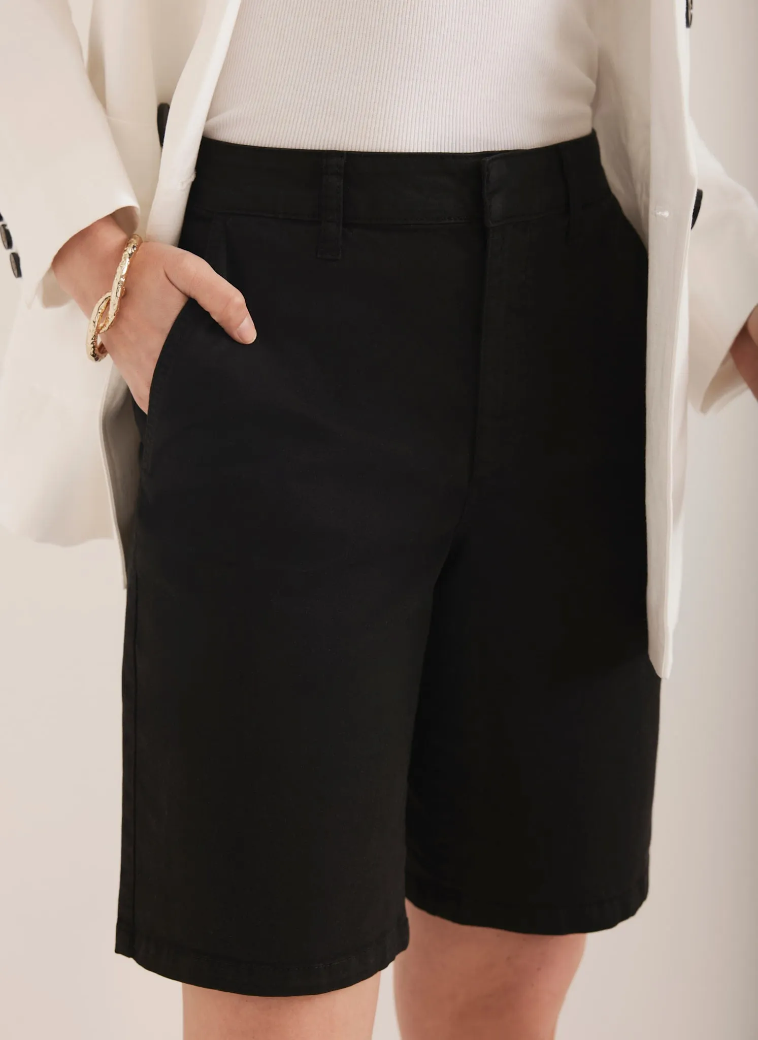 Black Tailored Chino Long Shorts sold by Mint Velvet product image thumbnail 3