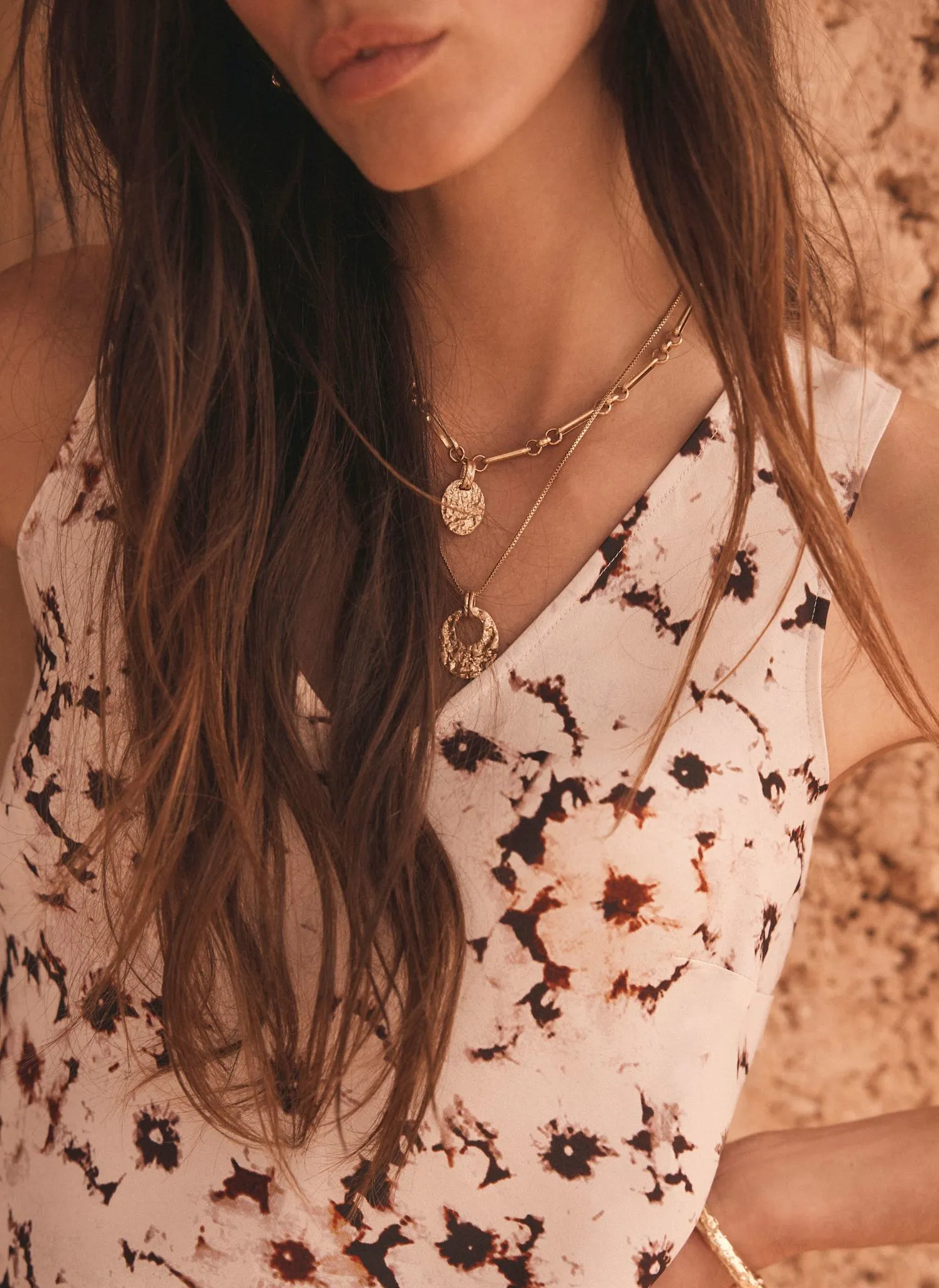 Neutral Floral Ombre Print Midi Dress sold by Mint Velvet product image thumbnail 5