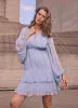 Blue Ruffle Boho Mini Dress sold by Mint Velvet