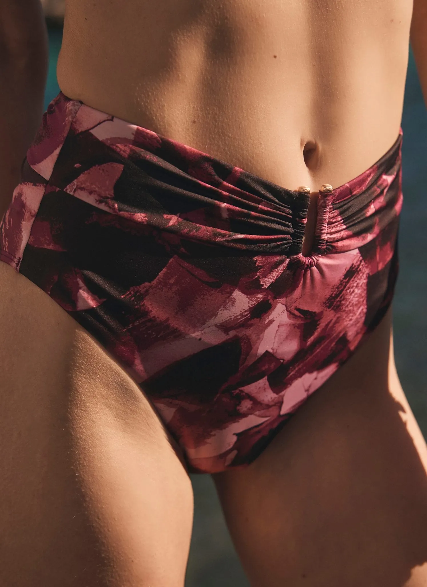 Pink Graphic Print High Waisted Bikini Bottoms sold by Mint Velvet product image thumbnail 2