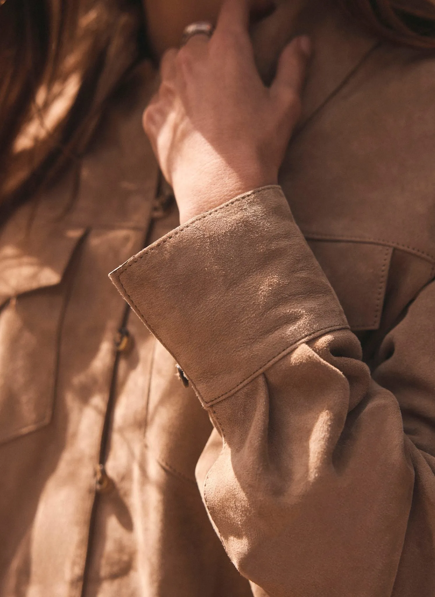 Neutral Suede Shirt sold by Mint Velvet product image thumbnail 4