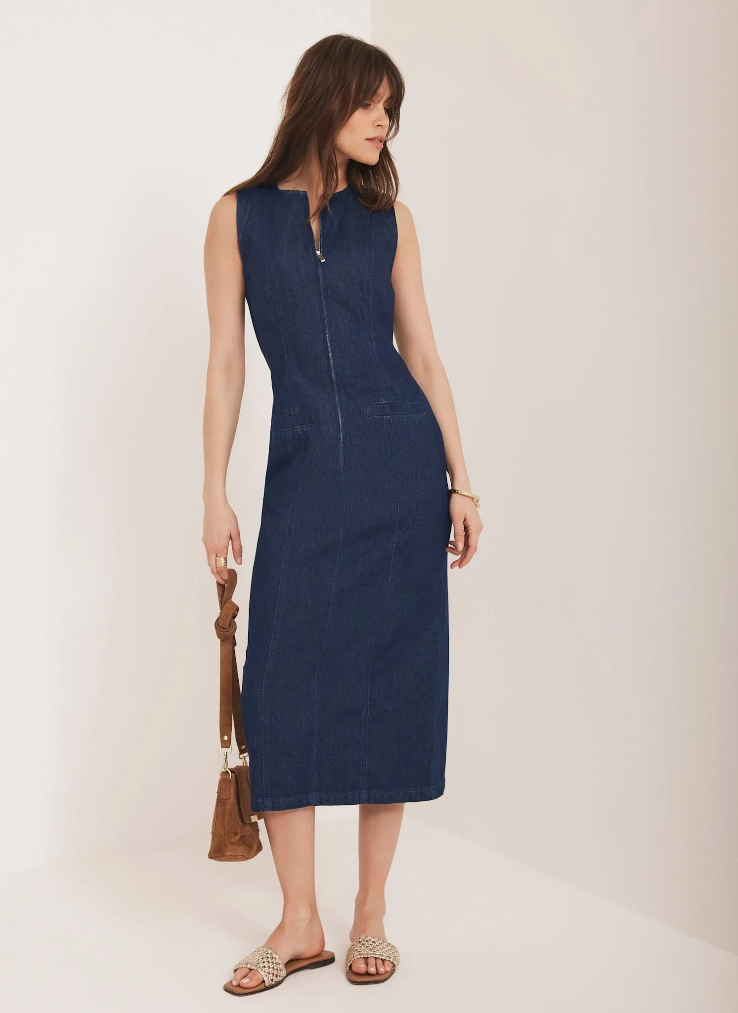 Dark Indigo Denim Midi Dress sold by Mint Velvet