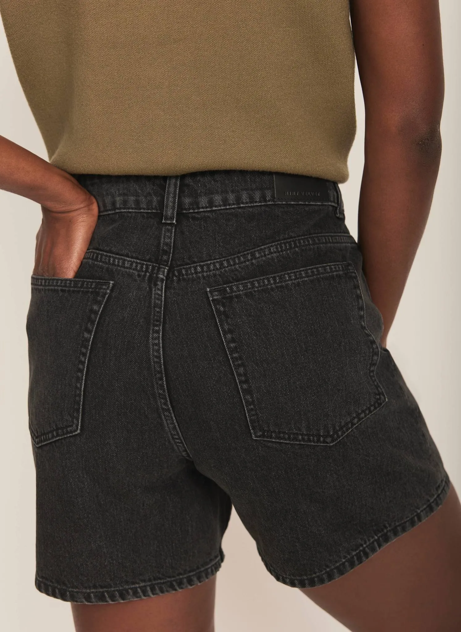 Washed Black Denim Shorts sold by Mint Velvet product image thumbnail 4