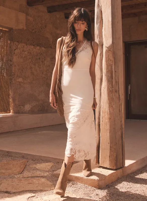Cream Lace Midi Slip Dress sold by Mint Velvet