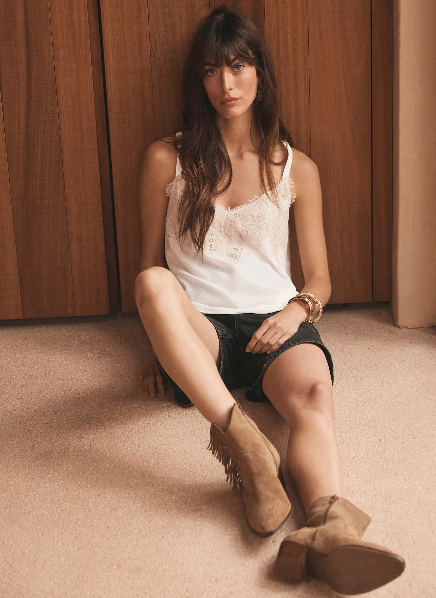 Cream Lace Trim Camisole Top sold by Mint Velvet product image thumbnail 2