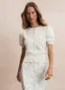 White Cashmere Short Sleeve Cardigan sold by Mint Velvet