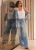 Indigo Wash Side Stripe Wide Jeans sold by Mint Velvet