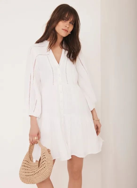 ワンピース Loulou Studio DRESS (IDON CREAMROSE) Loulou Studio Doni Crochet Dress - Ivory | Parallel