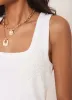 White Cotton Blend Crochet Vest Top sold by Mint Velvet