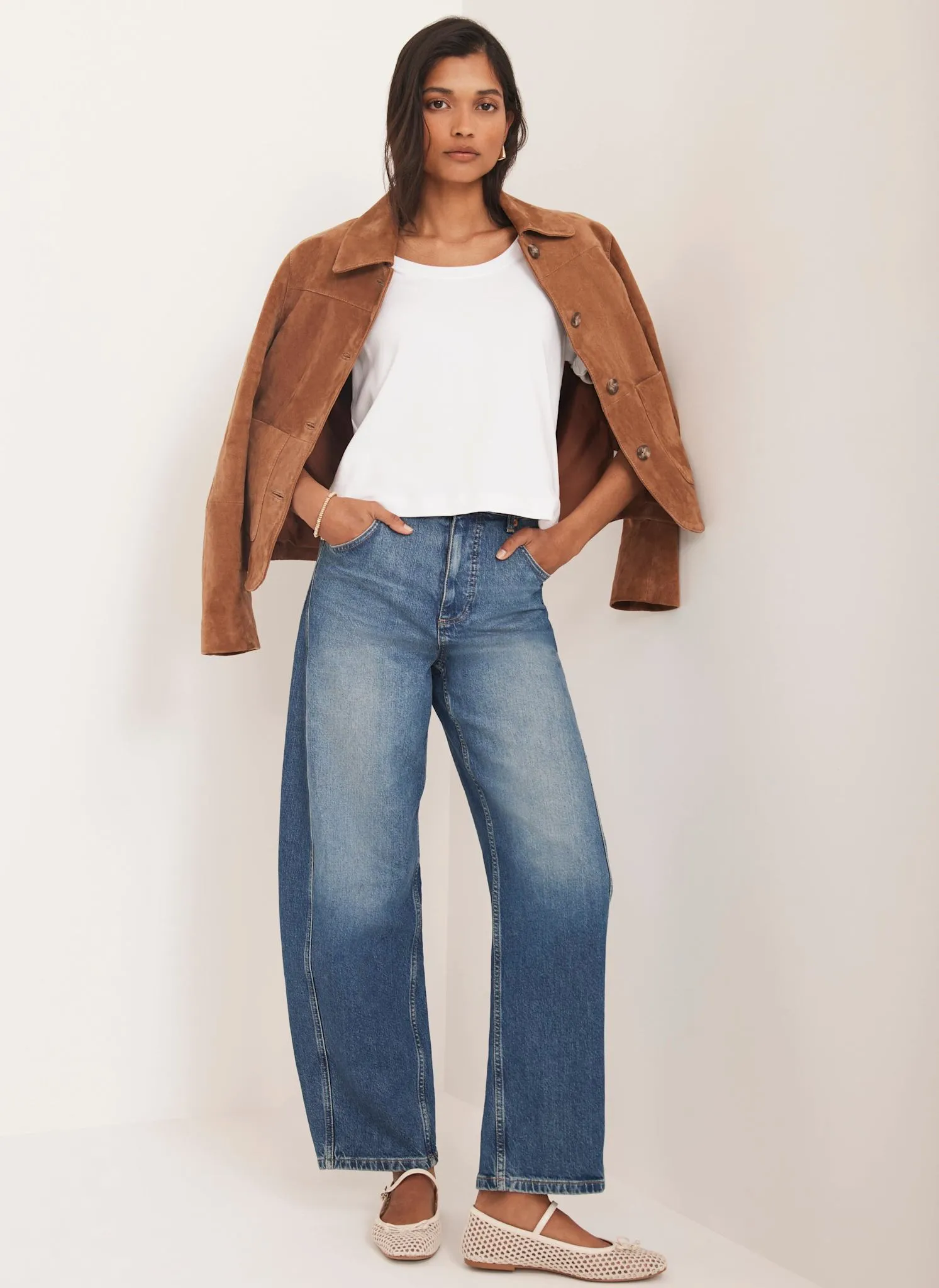 White Scoop Neck T-Shirt sold by Mint Velvet product image thumbnail 5