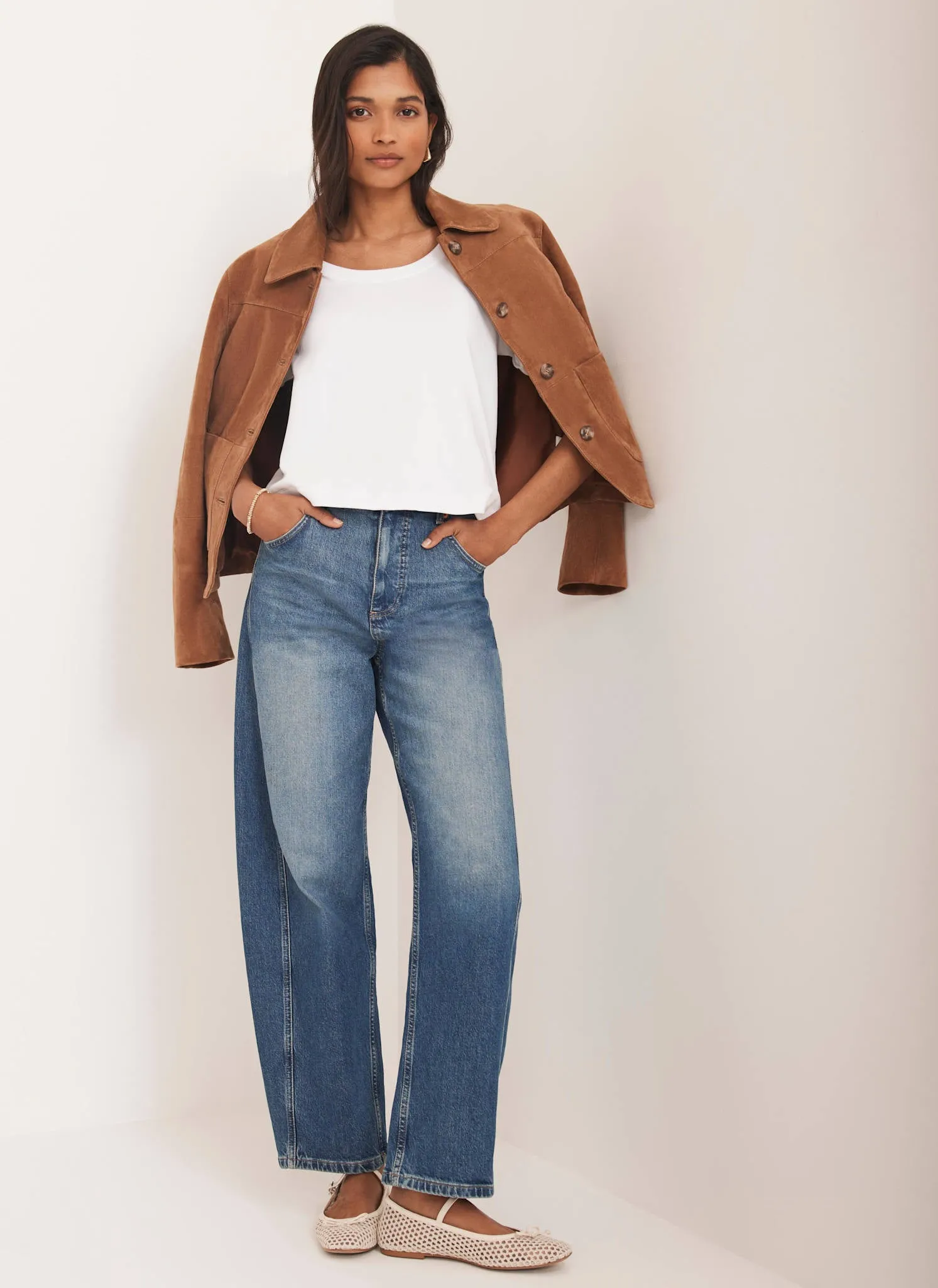 White Scoop Neck T-Shirt sold by Mint Velvet product image thumbnail 2