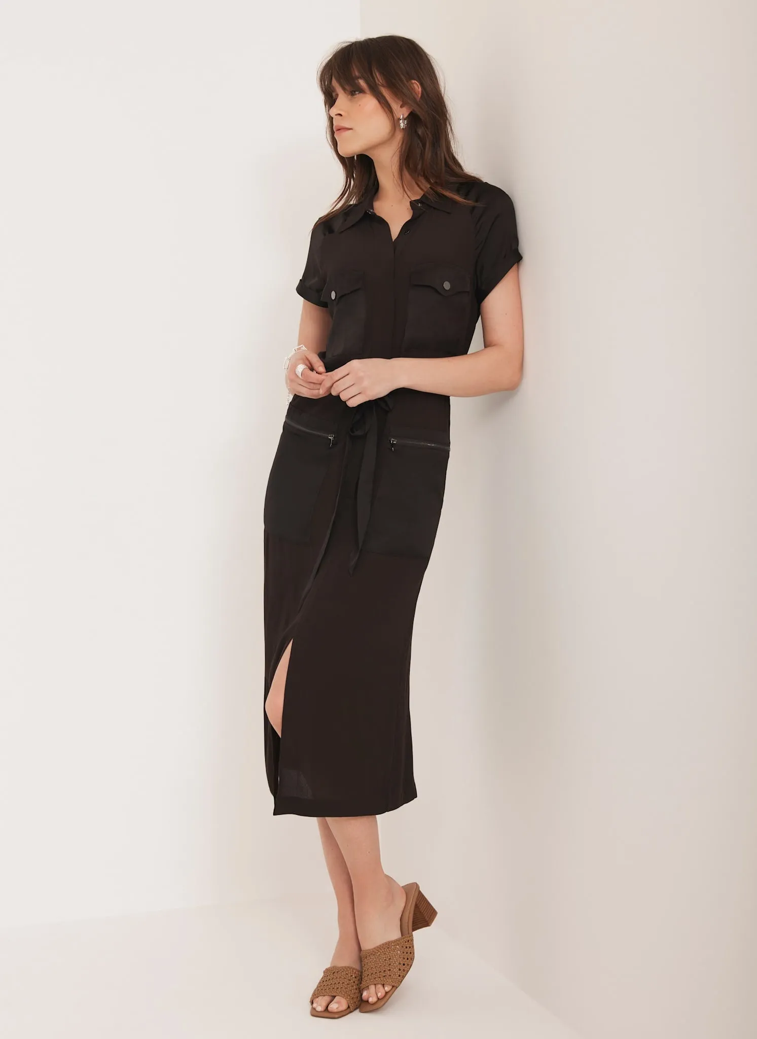 Brown Utility Midi Dress sold by Mint Velvet product image thumbnail 2