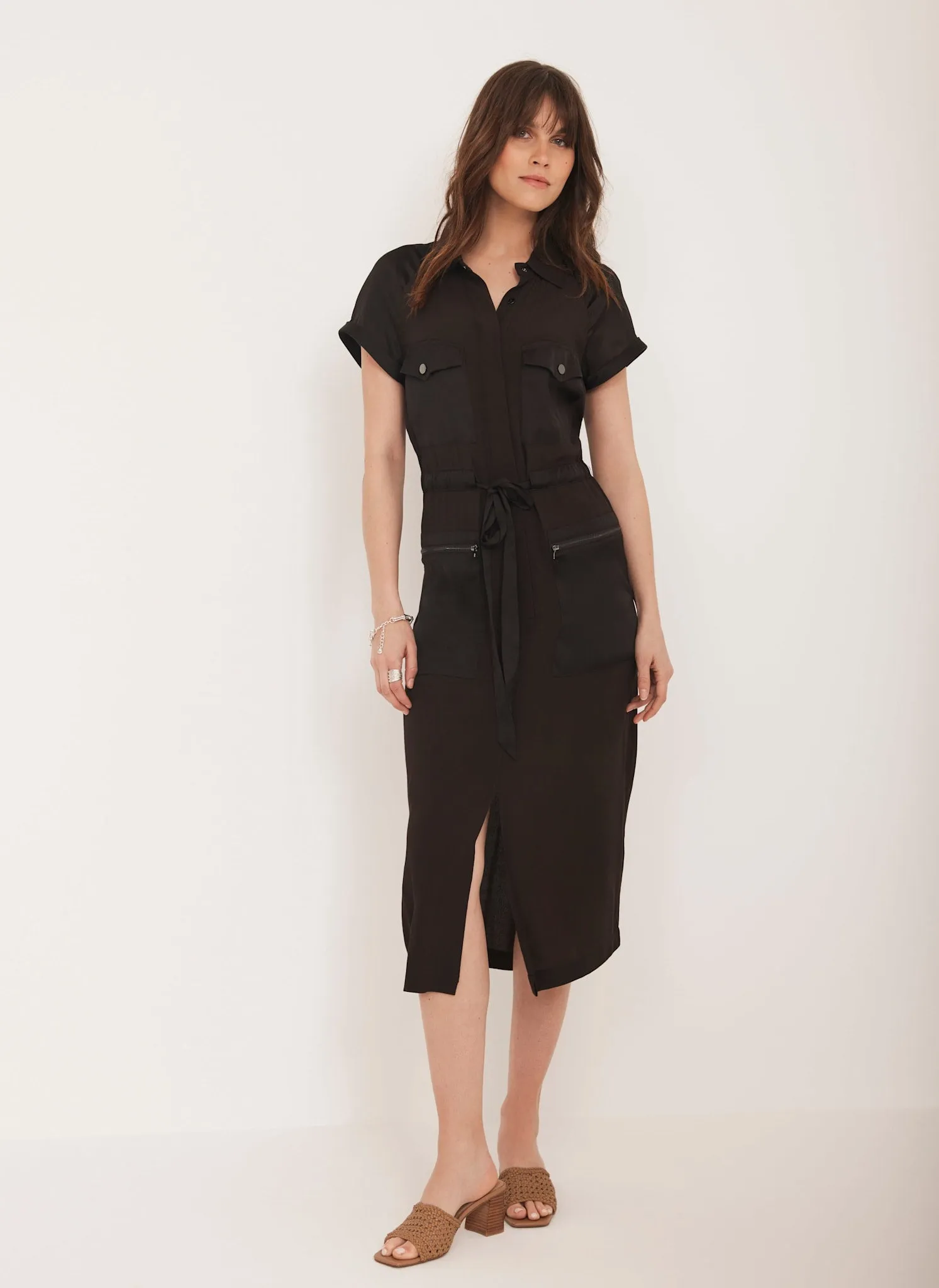 Brown Utility Midi Dress sold by Mint Velvet product image thumbnail 4