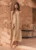 Khaki Embellished Maxi Dress sold by Mint Velvet