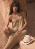 Khaki Embellished Maxi Dress sold by Mint Velvet