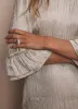 Neutral Crinkle Metallic Midi Dress sold by Mint Velvet
