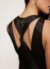 Black Satin Floral Print Midi Dress sold by Mint Velvet