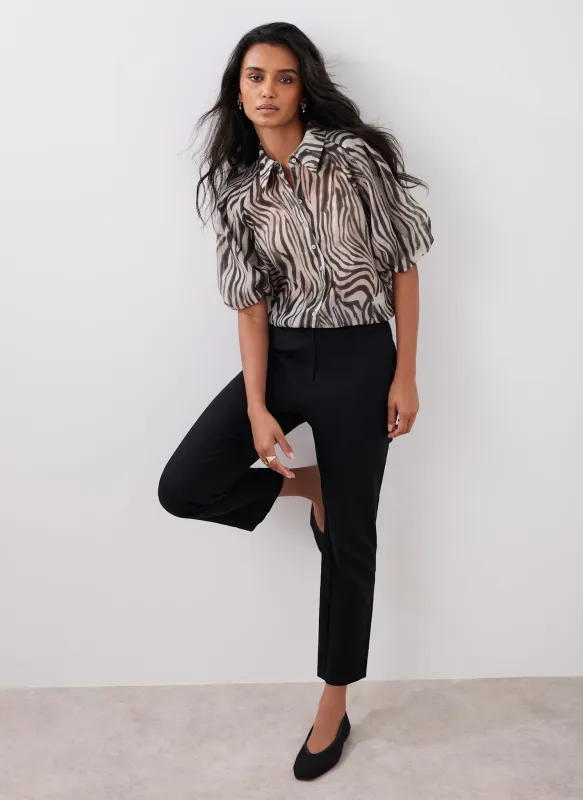 Khaki Zebra Print Shirt sold by Mint Velvet