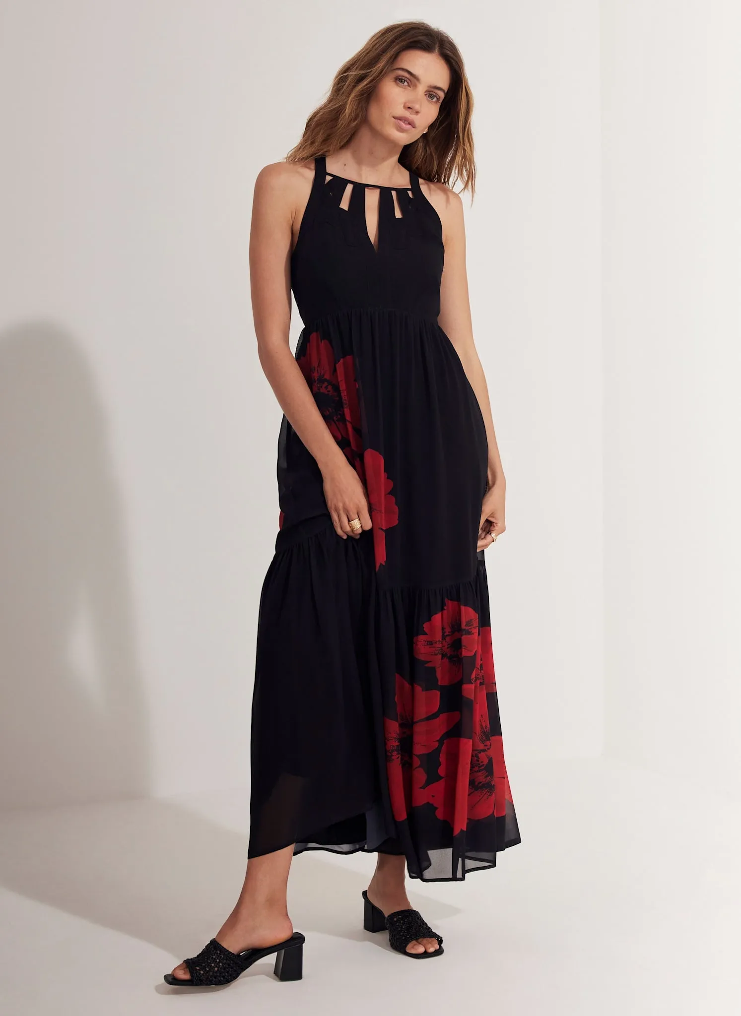 Black Floral Print Maxi Dress sold by Mint Velvet product image thumbnail 4
