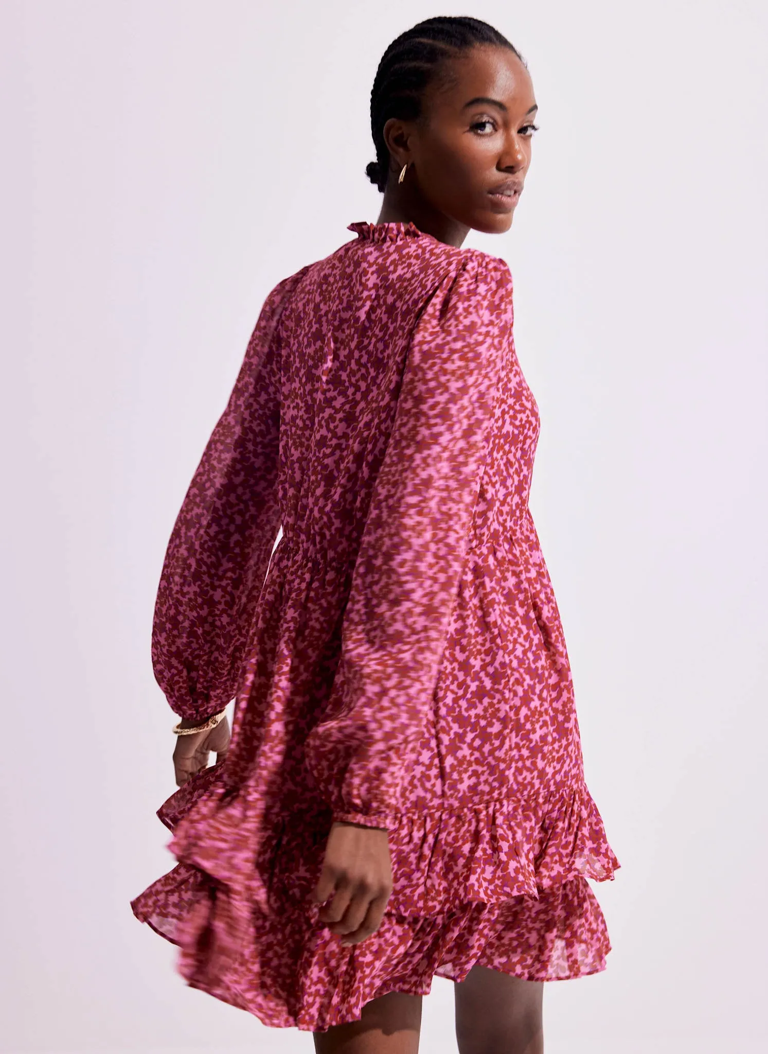 Pink Floral Print Mini Dress sold by Mint Velvet product image thumbnail 2