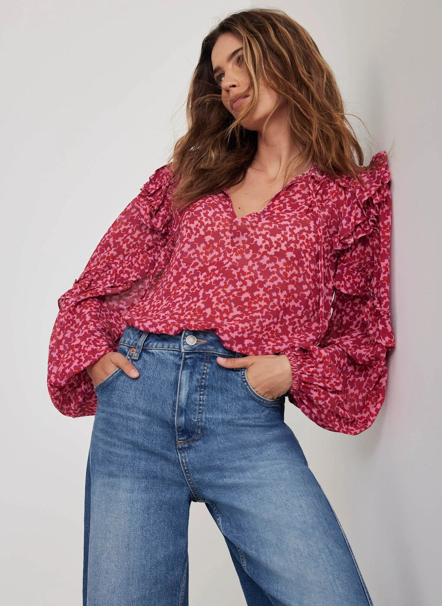 Pink Floral Print Blouse sold by Mint Velvet