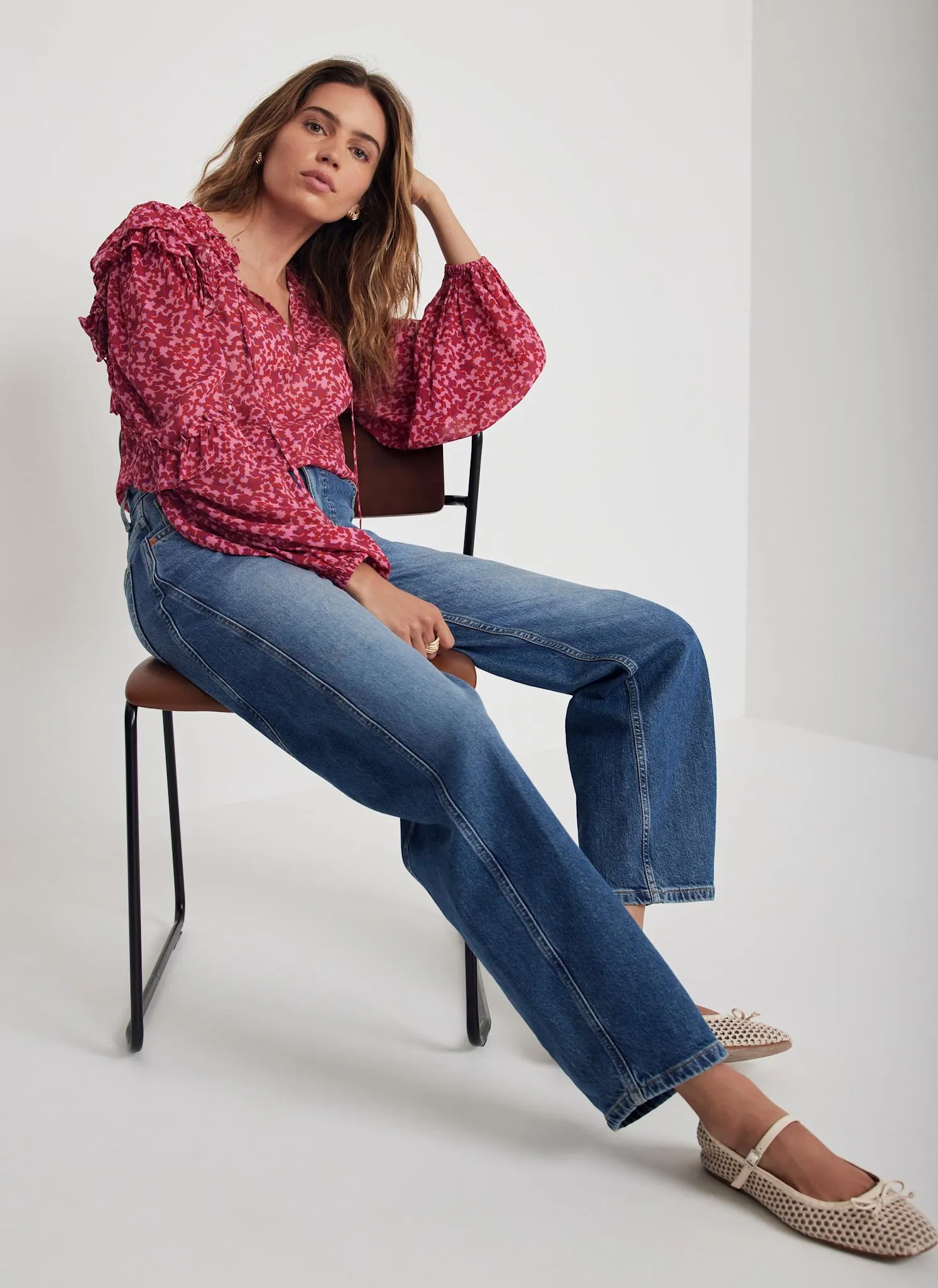 Pink Floral Print Blouse sold by Mint Velvet product image thumbnail 5