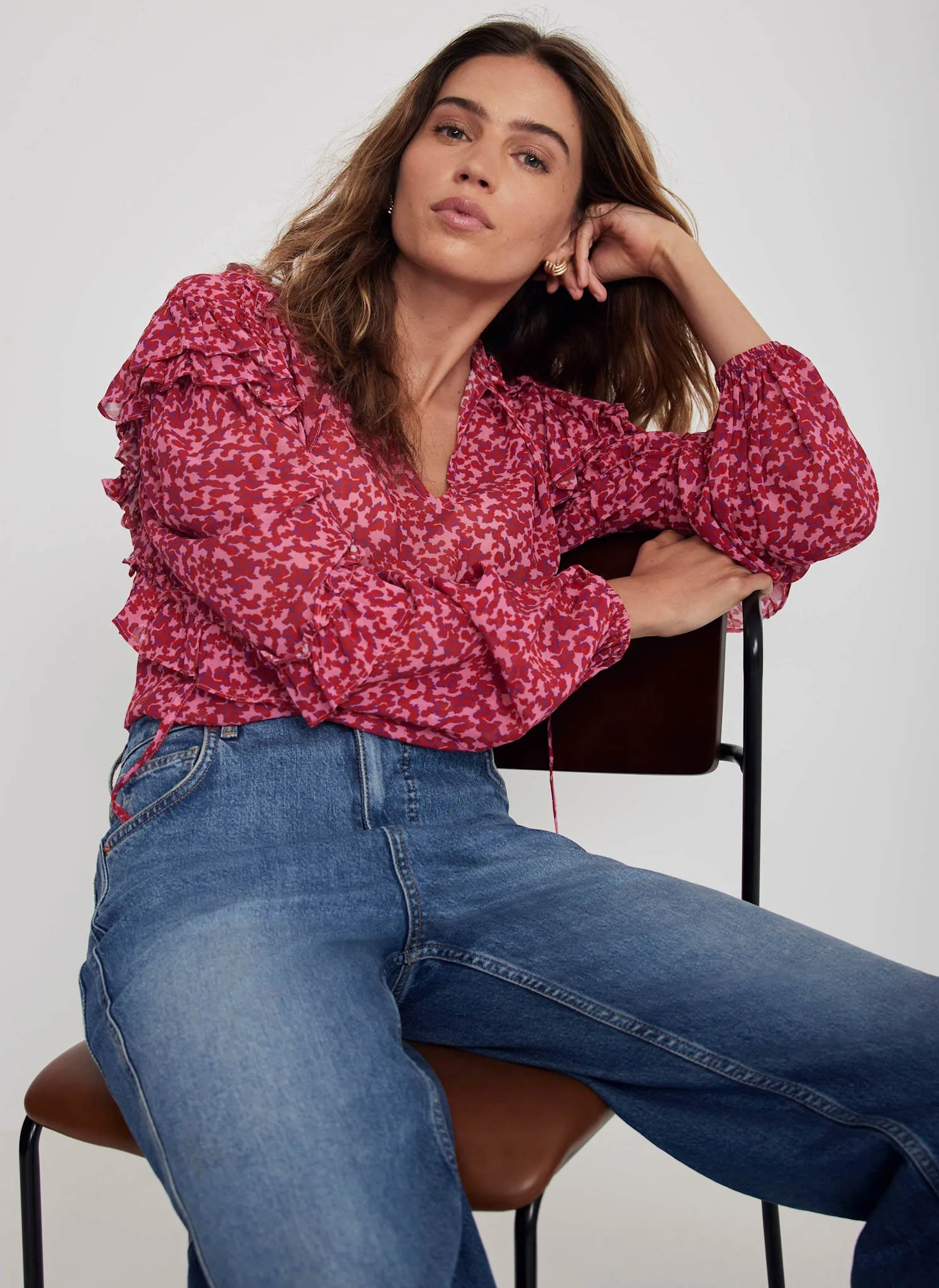 Pink Floral Print Blouse sold by Mint Velvet product image thumbnail 2