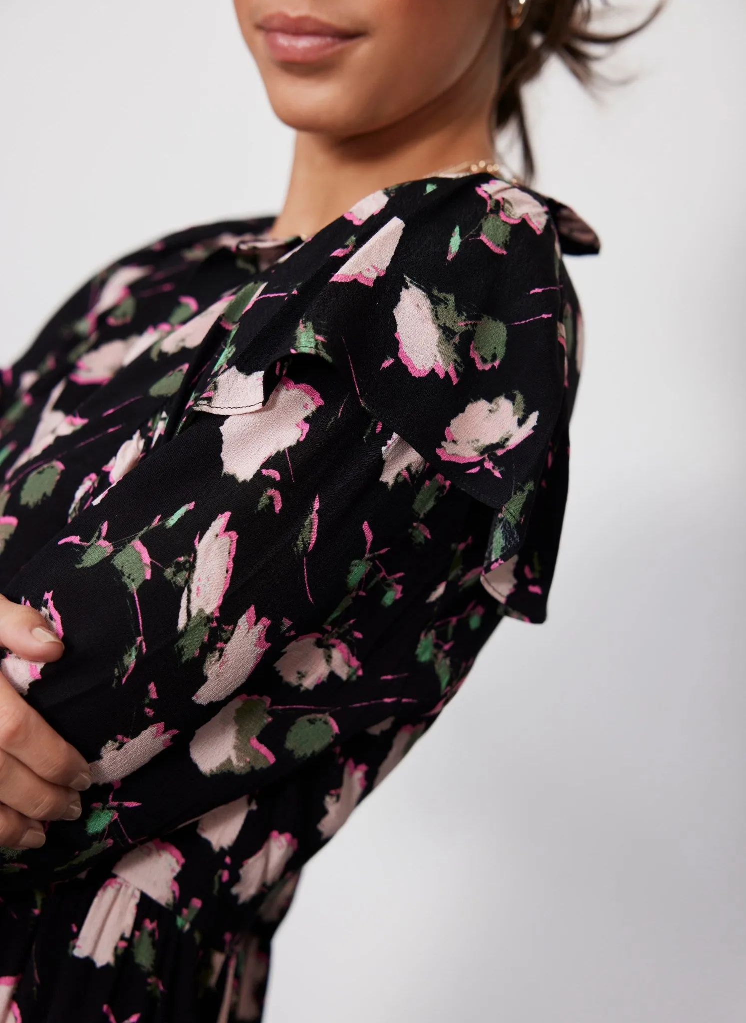 Black Floral Mini Dress sold by Mint Velvet product image thumbnail 5