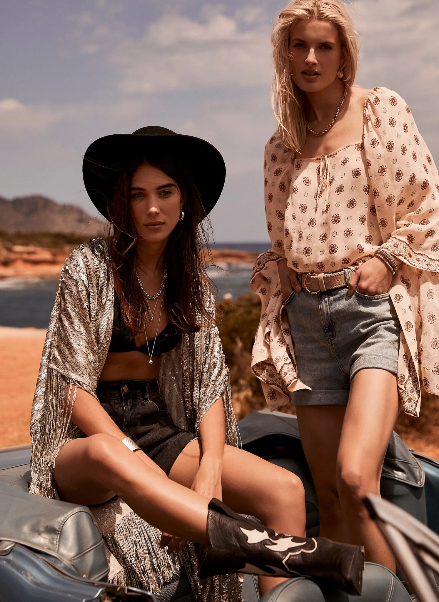 Neutral Print Kimono Top sold by Mint Velvet product image thumbnail 2