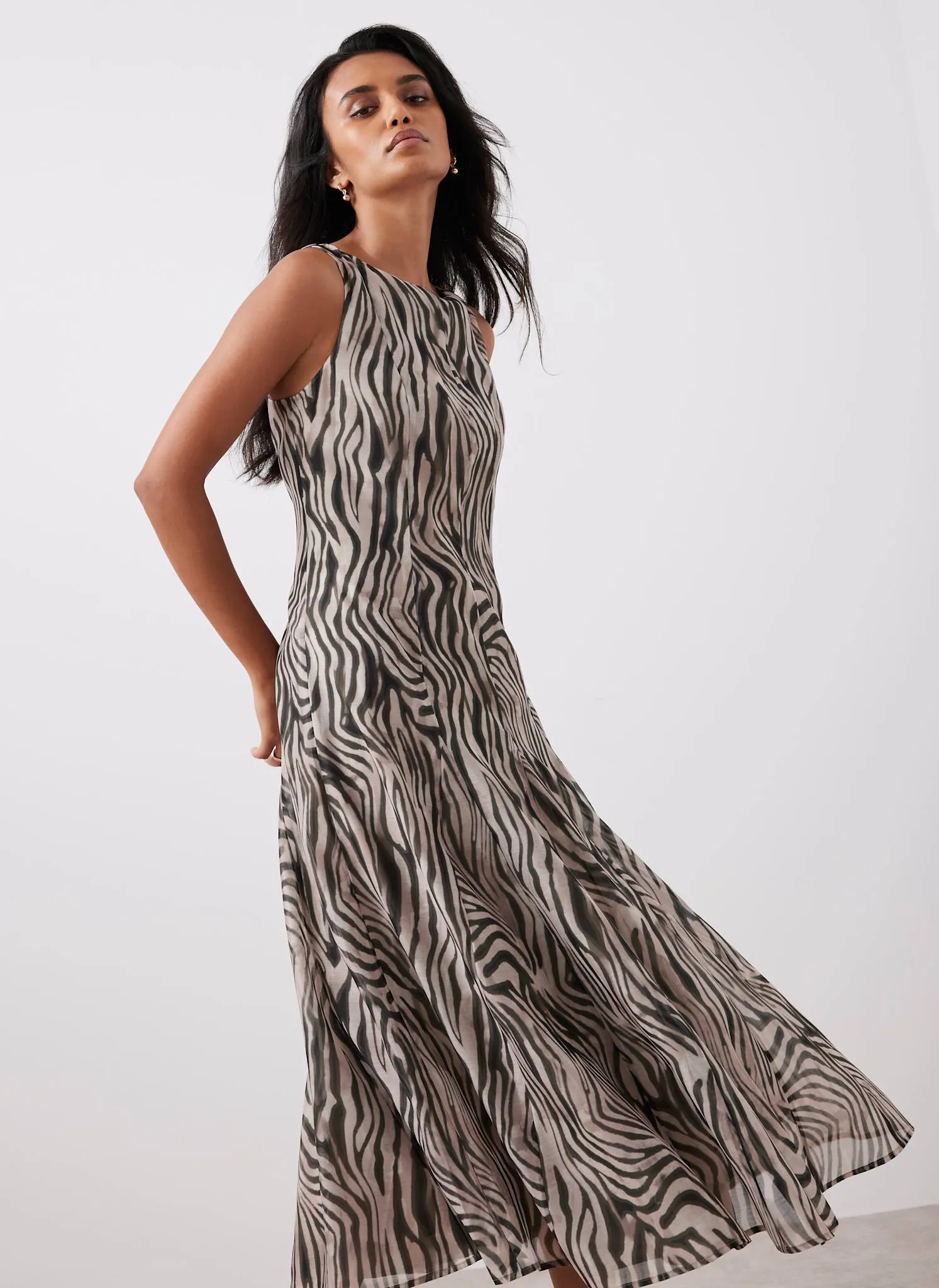 Black Zebra Print Maxi Dress sold by Mint Velvet product image thumbnail 2