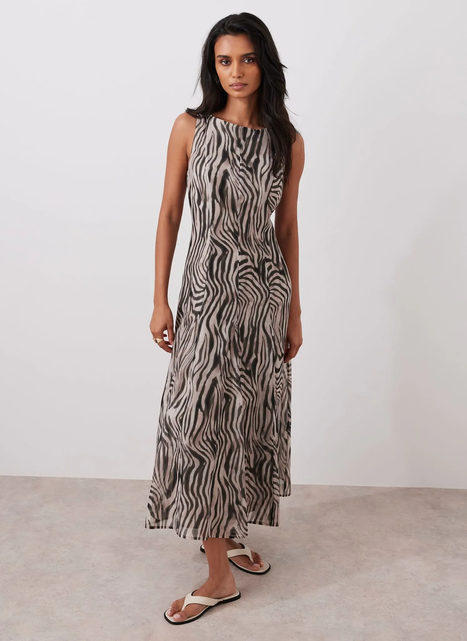 Black Zebra Print Maxi Dress sold by Mint Velvet product image thumbnail 3