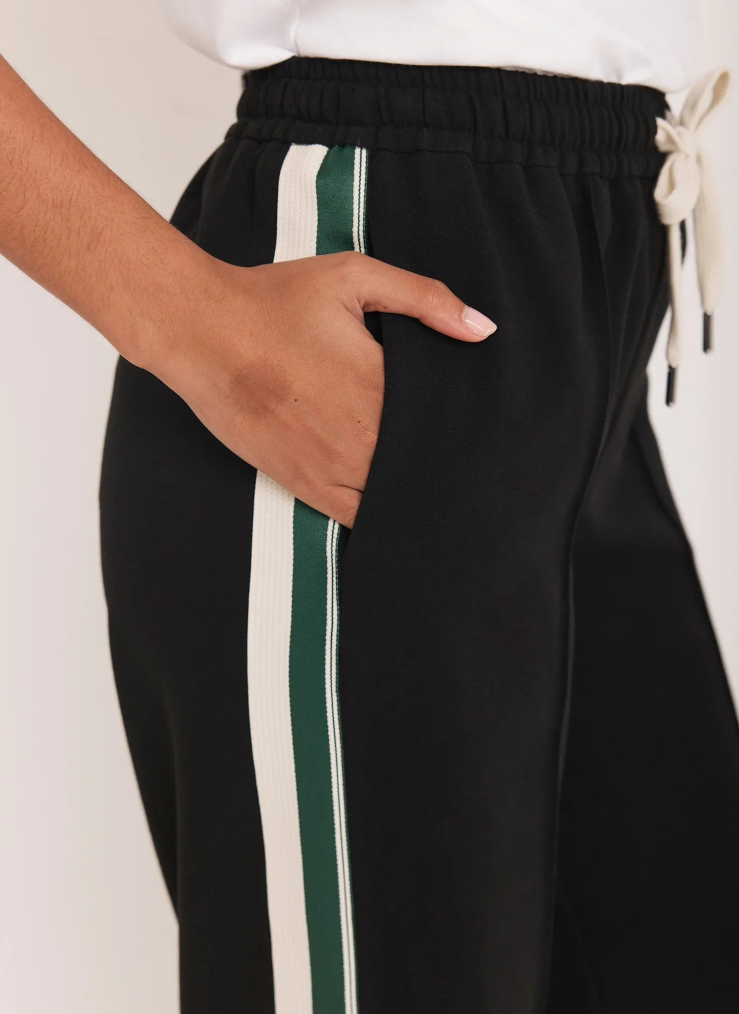 Black Wide Side Stripe Trousers sold by Mint Velvet product image thumbnail 4