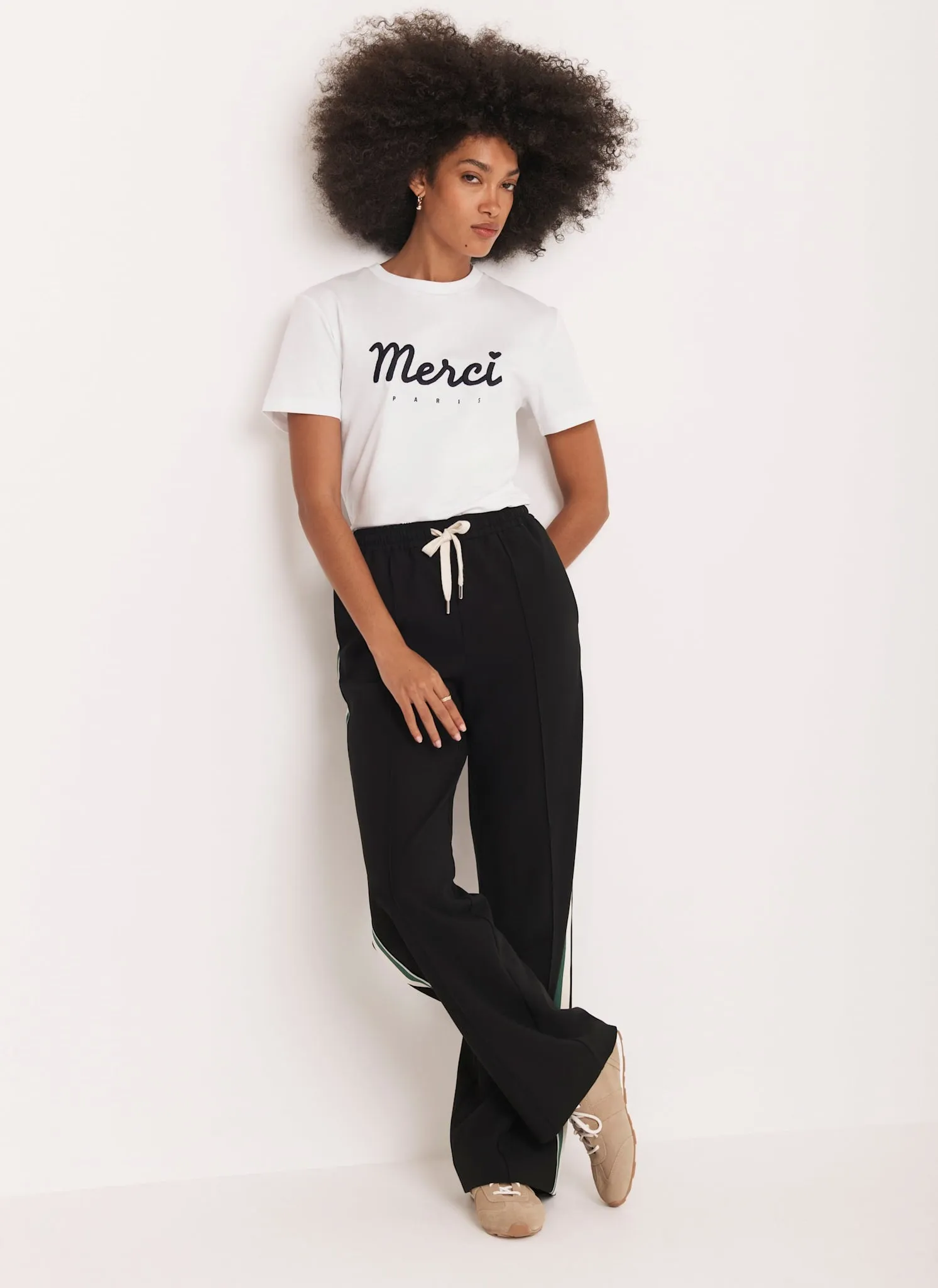 Black Wide Side Stripe Trousers sold by Mint Velvet product image thumbnail 5