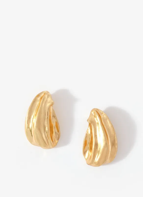Gold Tone Textured Stud Earrings sold by Mint Velvet