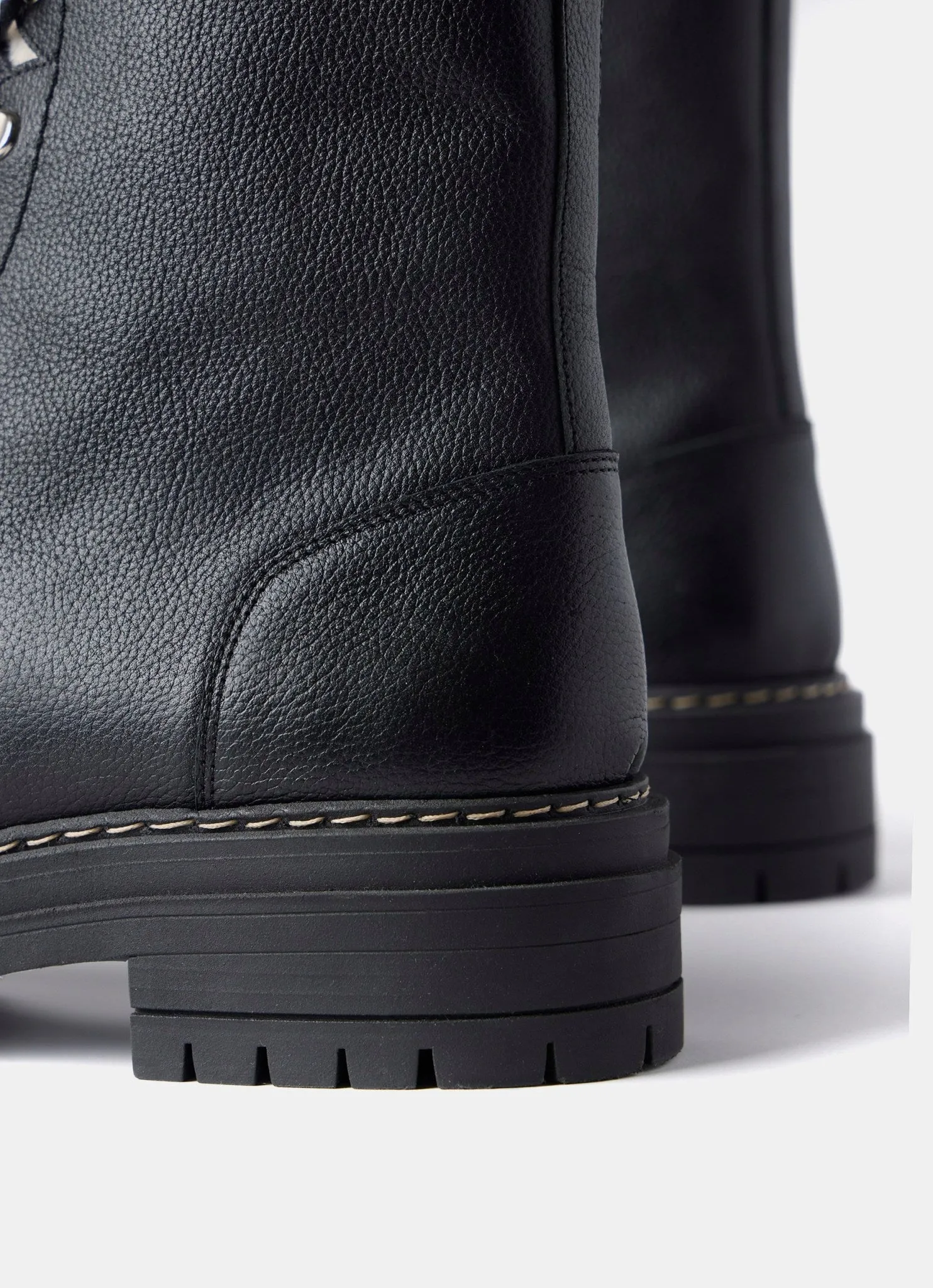 Black Leather Borg Hiking Boots sold by Mint Velvet product image thumbnail 5