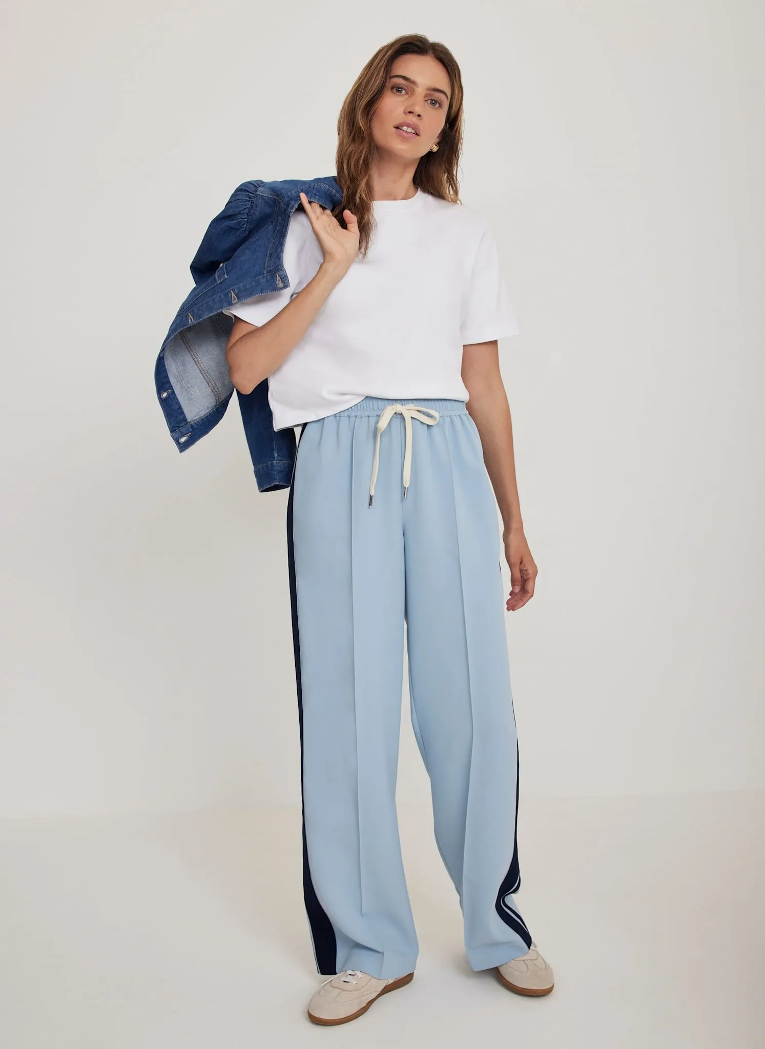 Blue Side Stripe Trousers sold by Mint Velvet product image thumbnail 3